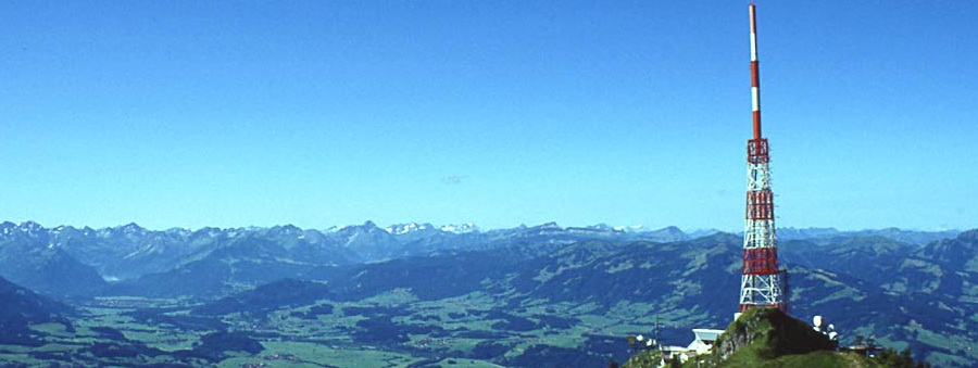 Sendermast auf dem Grünten im Allgäu