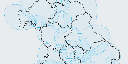 Junge Leute mit Kopfhörer und Smartphone