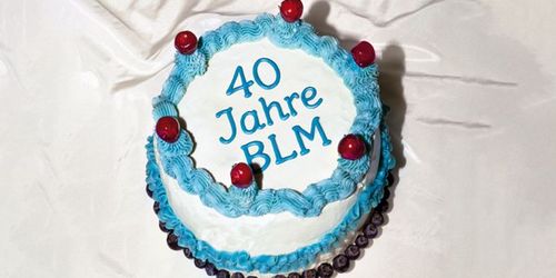 Torte mit Aufschrift 40 Jahre BLM