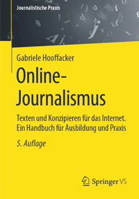 Buchcover von Gabriele Hooffacker zu Online-Journalismus für tendenz 1/21