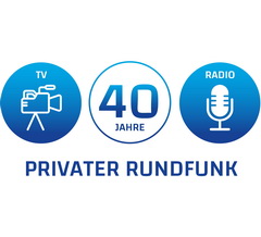Logo 40 Jahre privater Rundfunk
