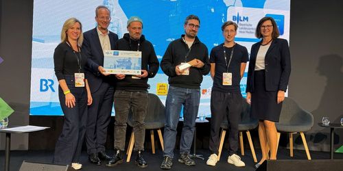 Visual Nachhaltigkeitspreis der BLM Studiosituation