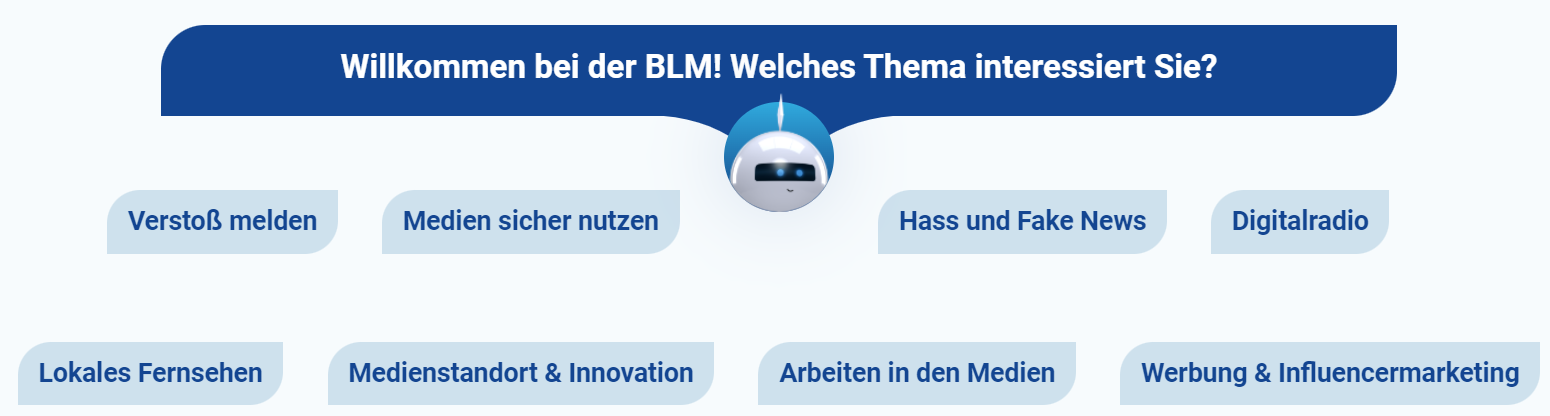 Abbildung Bot (Themennavigation) der BLM 